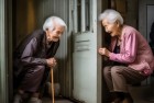社区老人趴女厕所偷窥被惊喜发现，我们一起笑看生活