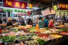 韩国人逛中国菜市场：街头美食惊喜体验