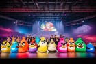 愤怒的小鸟表演赛：创意拼图游戏引爆现场精彩瞬间