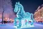 尔滨冰马俑：街头挑战，体验冰雪文明之美