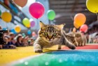 汤姆猫跑酷表演赛：激情挑战，精彩无限