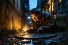 下水道奇遇：小猫重拾生机，街头温暖救助行动