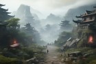 江南百景图×绝地求生：大冒险惊险体验，流动画卷大逃杀