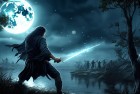 月华剑士月光夜战：僵尸肆虐下的视觉盛宴