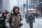 冬日大范围降温：街头体验挑战，共度严寒时光