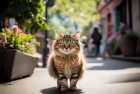 神经猫街头逗趣表演：惊喜围观经典瞬间
