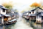 江南百景图古风漫步：街头心灵之旅
