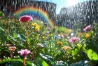 花园暴雨下的植物大战僵尸奇遇记