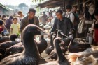 男子卖大鹅遭扎心凝视后放生大鹅