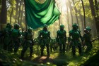 绿色兵团大战邪恶势力：创意无限挑战下的英雄激情