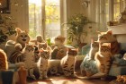 汤姆猫朋友聚会：悠然自得斩杀敌人，我们一起星空下的欢乐时光