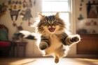 神经猫逗趣日常：疯狂行为带来欢乐时光