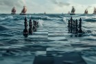 海战棋激战：蔚蓝海洋上的智慧与勇气较量