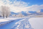 新疆雪后现大地之树，雪后新疆雪景美如画